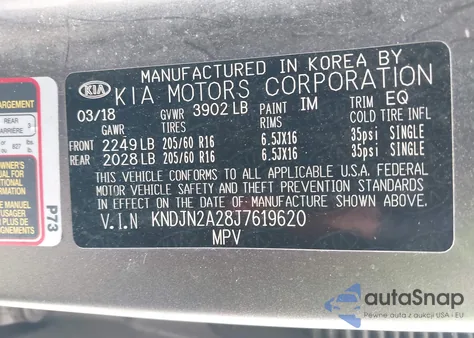 2018 Kia Soul from USA, damaged, VIN KNDJN2A28J7619620